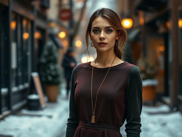 ualla.net | Prendre en compte la météo: quel collier avec une robe col rond en hiver?